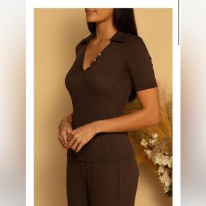 shore brand ribbed polo